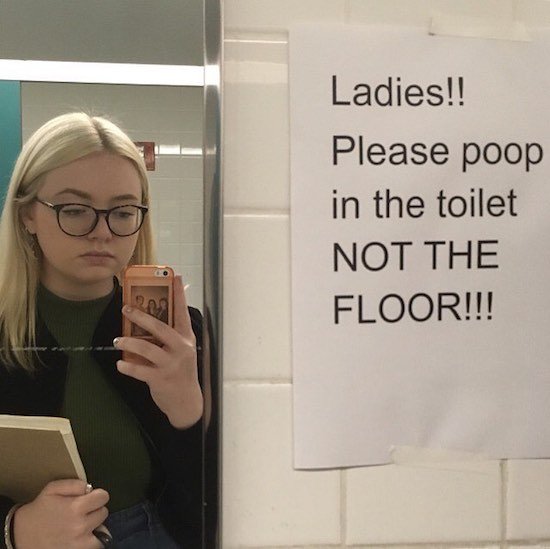 roses are red poop meme - Ladies!! Please poop in the toilet Not The Floor!!!