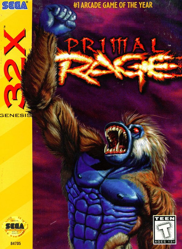 gaming primal rage 32x - Sega Arcade Game Of The Year V Prval Xcs Genesis Teen Sega Ages 13 84705