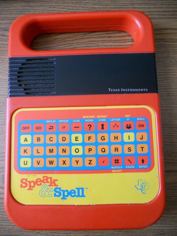 speak and spell 1980s - Texas Instruments Mystery Secret Word Code Clue Letter Replay Repeat Spell Off 11 Go ? On ??? C D E F G Klmnopqrst U V W X Y Z # Enter Module Erase Select Speak Spell