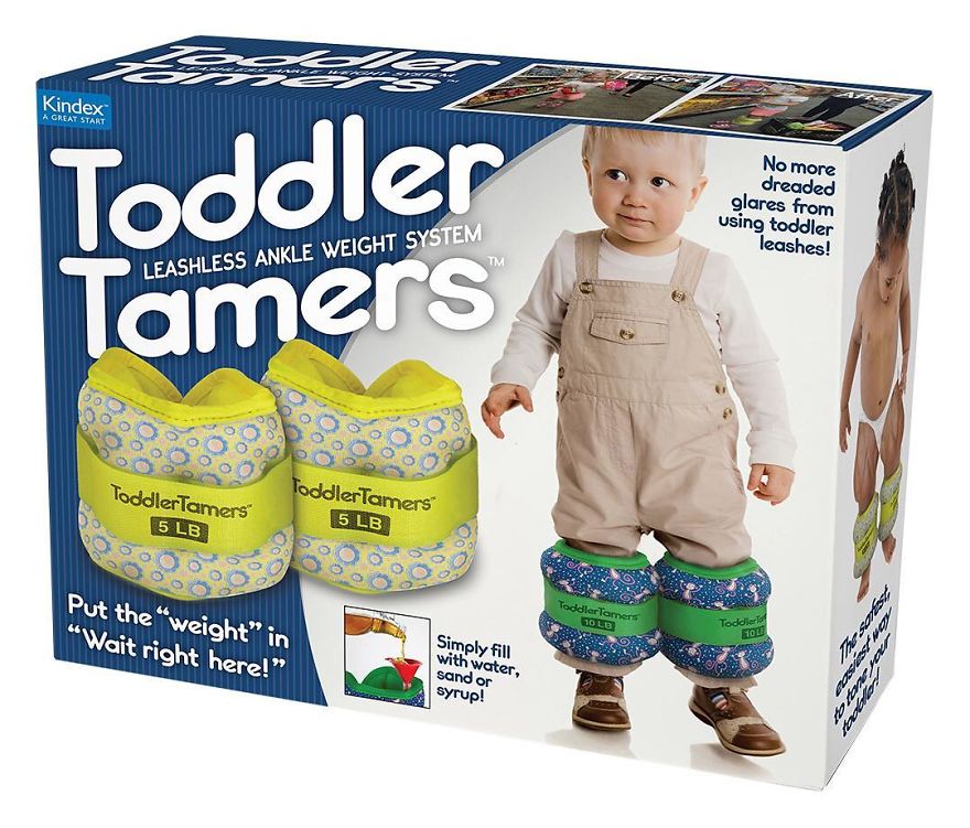 toddler tamers - Kindex Toddlers No more dreaded glares from using toddler leashes! Leashless Ankle Weight System Tamers 000 oo 20 ToddlerTamers 5 Lb ToddlerTamers 5 Lb Toddler Tamers Put the weight" in "Wait right here!" 10 Lr Toddler 100 Simply fill wit