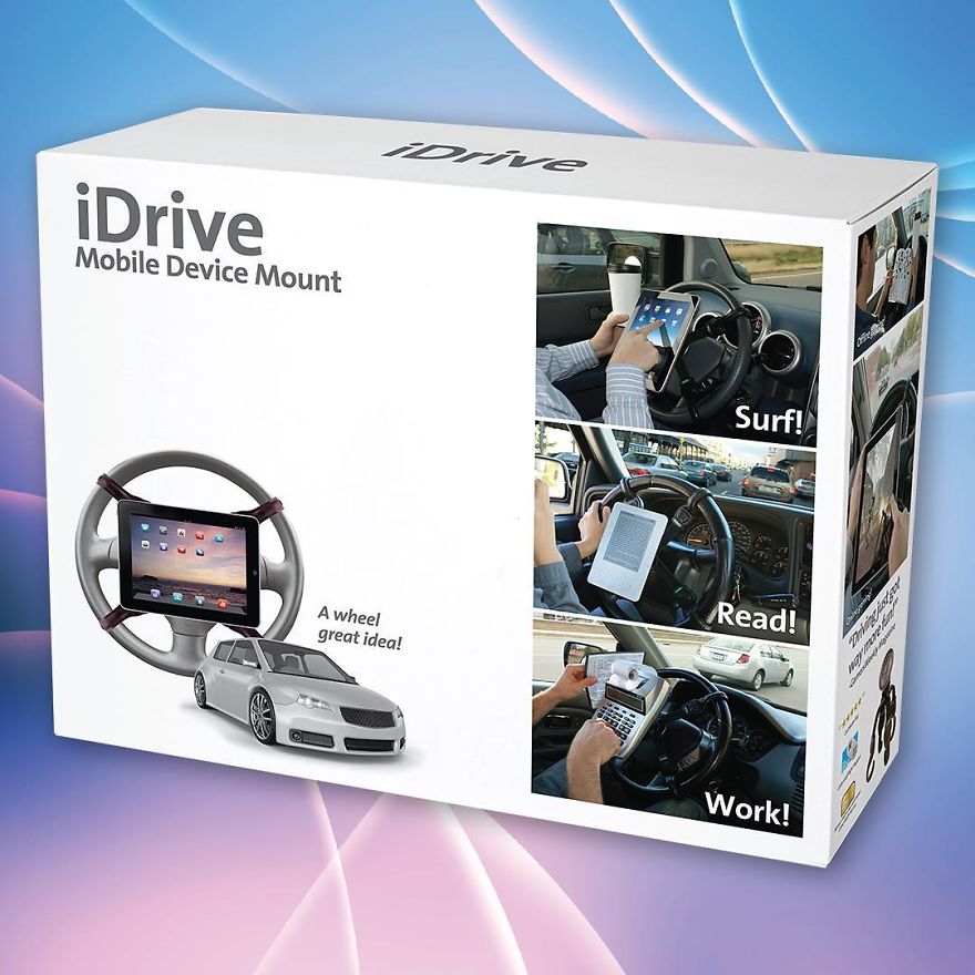 idrive steering wheel - iDrive Mobile Device Mount Surf! A wheel great idea! Read! Work!