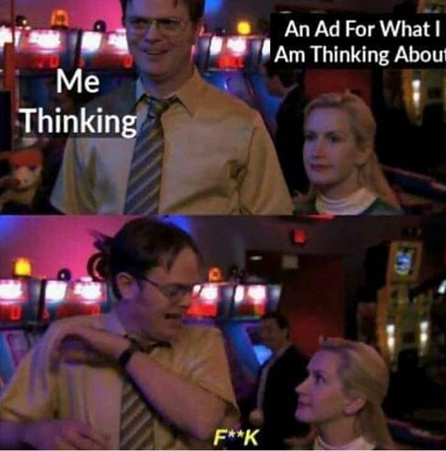 dwight saying fuck - An Ad For What I Am Thinking About Me Thinking FK