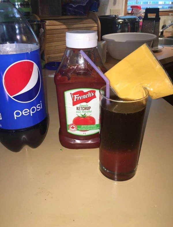 cursed drinks - French's Ketchup pepsi