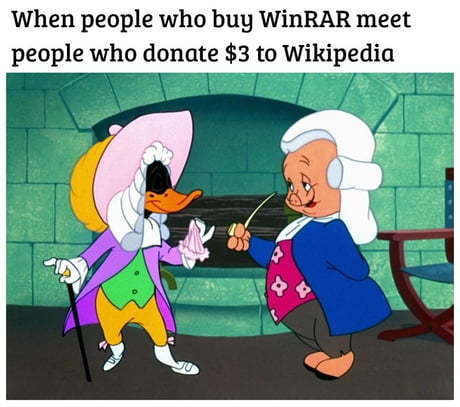people who buy winrar meet people - When people who buy WinRAR meet people who donate $3 to Wikipedia