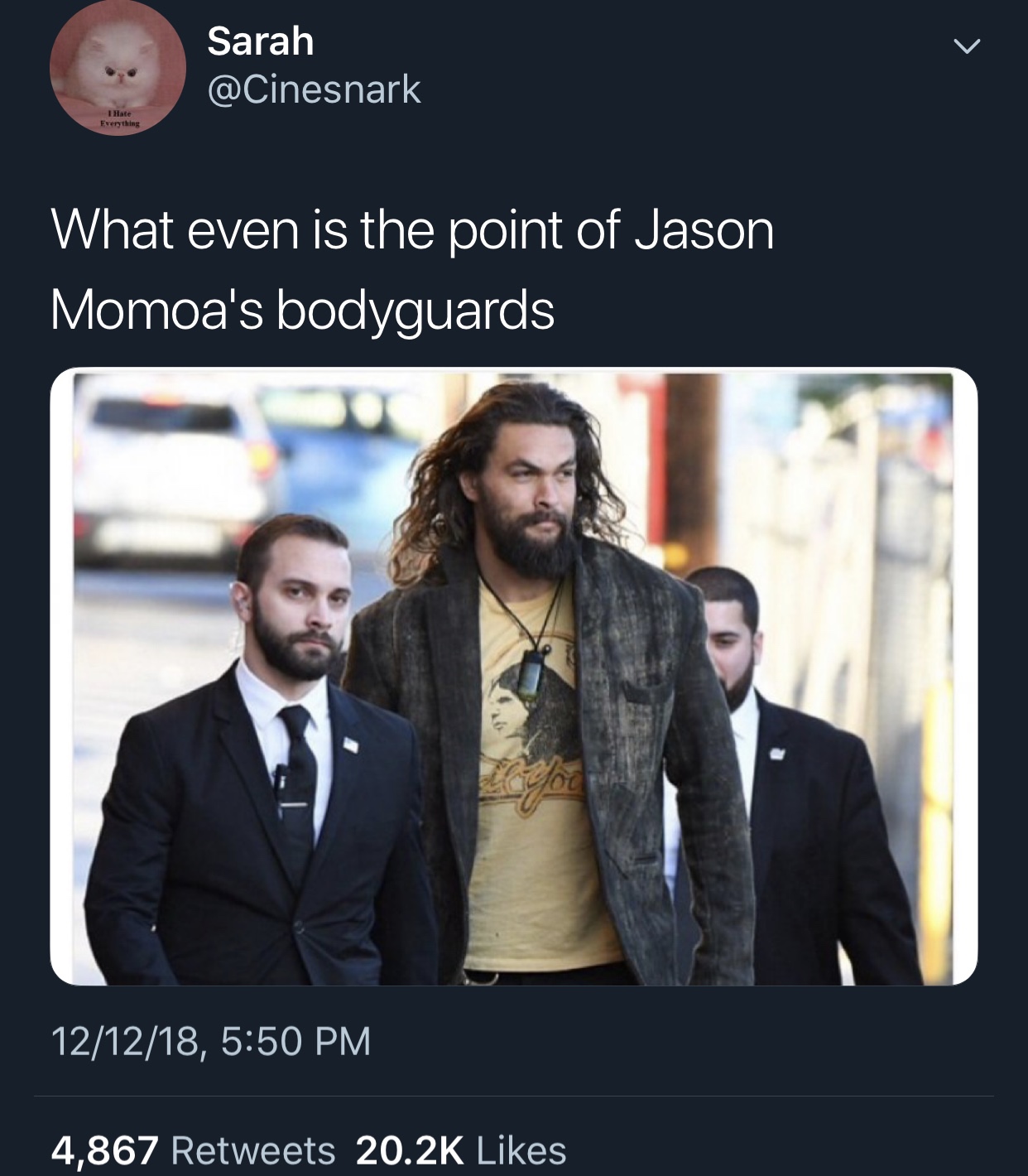 jason momoa mini boss - Sarah Hace Everything What even is the point of Jason Momoa's bodyguards 121218, 4,867