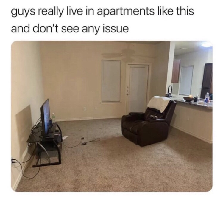 memes - guys really live like - guys really live in apartments this and don't see any issue