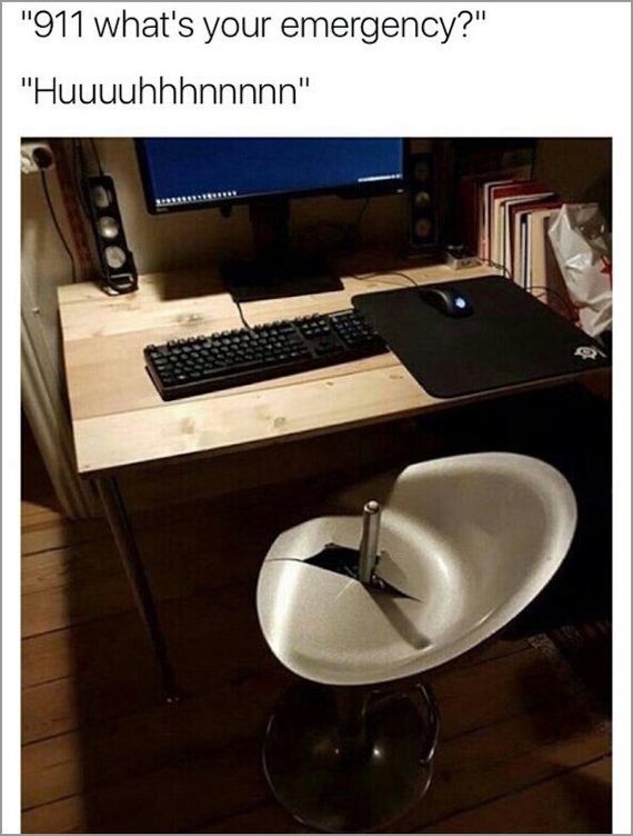 surprise butt sex chair - "911 what's your emergency?" "Huuuuhhhnnnnn"
