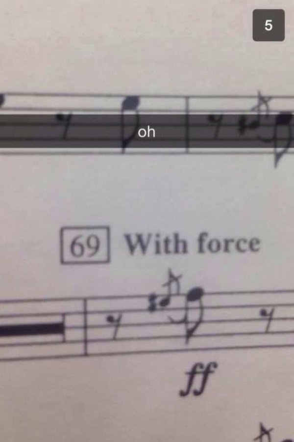 naughty music sheet 69 with force - oh 69 With force