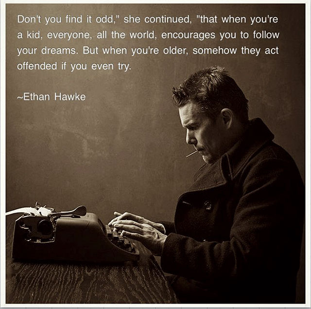 fact don t judge my story by the chapter you walked in on - Don't you find it odd," she continued, "that when you're a kid, everyone, all the world, encourages you to your dreams. But when you're older, somehow they act offended if you even try. ~Ethan Ha