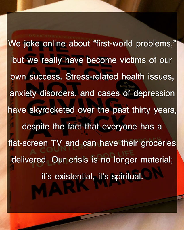 fact New York We joke online about "firstworld problems," but we really have become victims of our own success. Stressrelated health issues, anxiety disorders, and cases of depression have skyrocketed over the past thirty years, despite the fact that ever