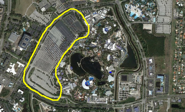This is SeaWorld’s parking lot