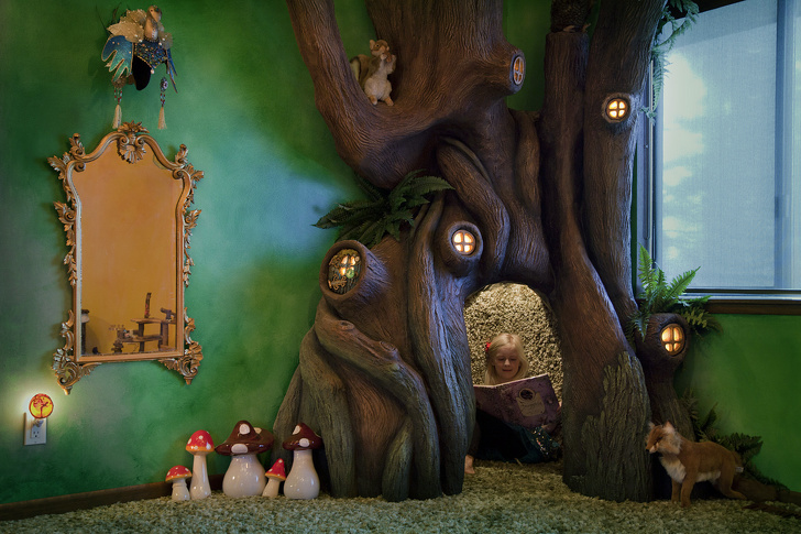 Transform a corner into a cozy fairytale reading nook every kid would love to be in.