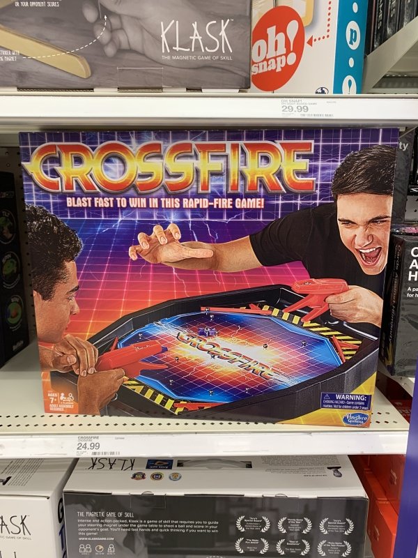 crossfire board game - Er Or Cone Stores Klask Sta The Magnetic Game Or Skill Sih Benar 29.99 Grossere Blast Fast To Win In This RapidFire Game! Uci Ap A Warning 24.99 Ysyty The Machete Game Of Soll Ask spoel ou endast hand and quick 888 88 8