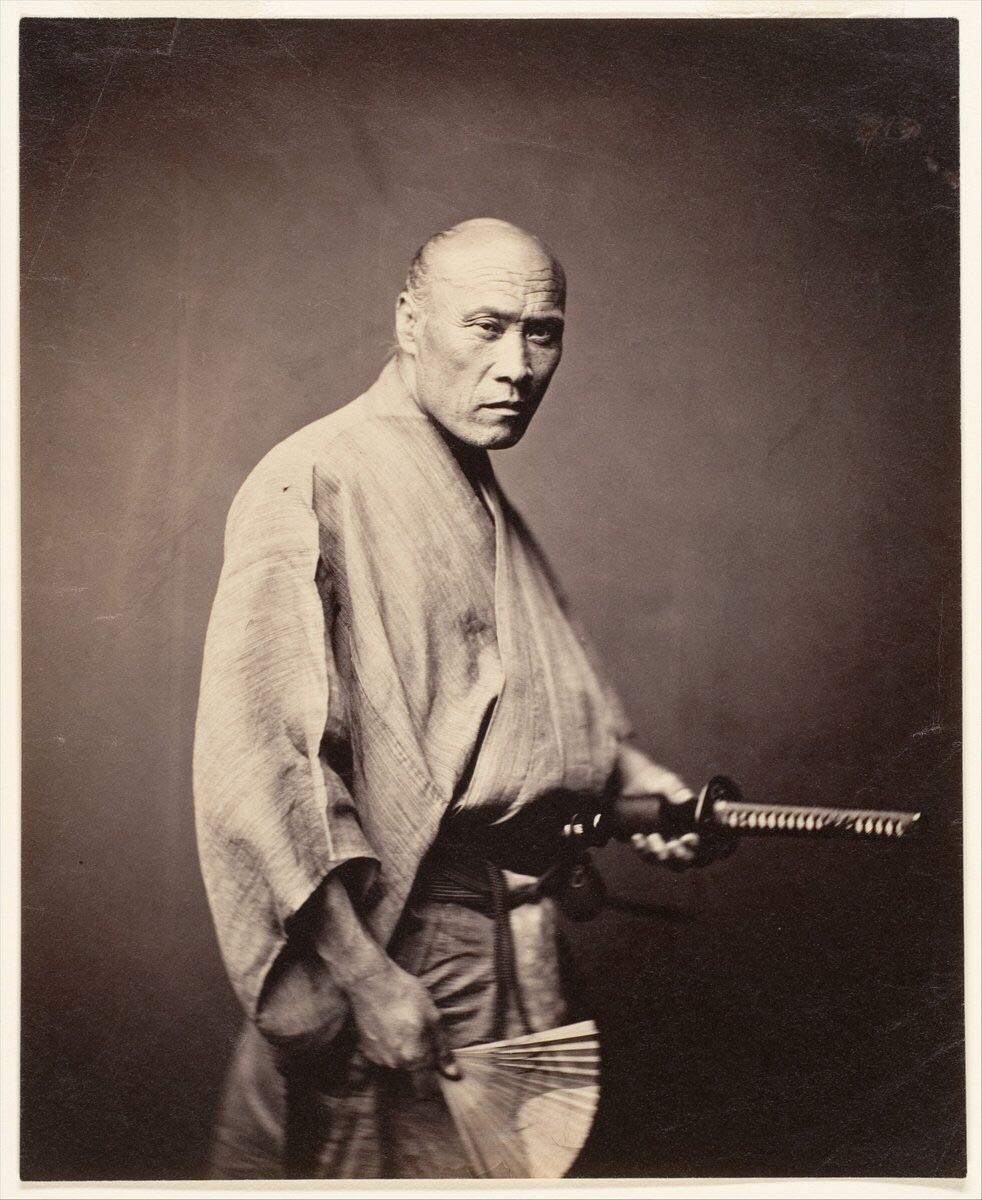 Samurai in Yokohama, Japan. Photo by Felice Beato | 1864–65