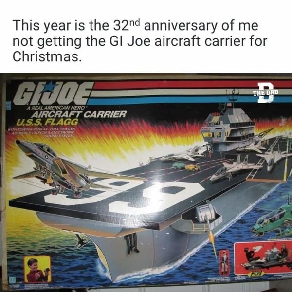 gi joe aircraft carrier - This year is the 32nd anniversary of me not getting the Gi Joe aircraft carrier for Christmas. The Dad A Real American Hero Aircraft Carrier U.S.S. Flagg we Torino Venec. Fuel Traker Cancha Gastronas