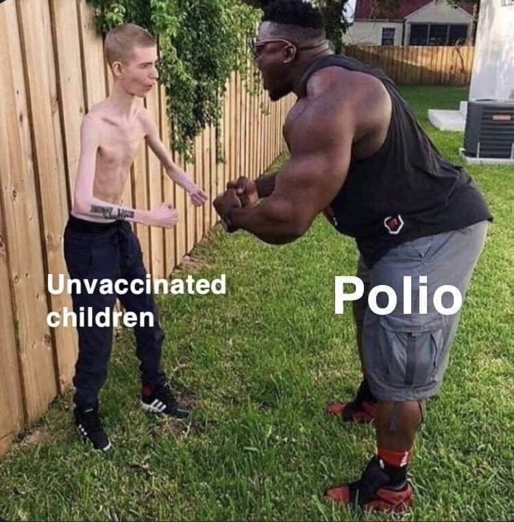 memes - daddy long neck meme - Unvaccinated children Polio
