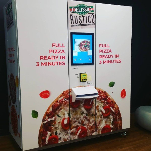 “Came across this pizza vending machine, fresh pizza ready in 3 minutes.”