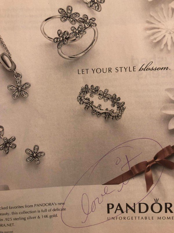 pandora magazine ad - Let Your Style blossom. to el ked favorites from Pandora's new reauty, this collection is full of delicate in .925 sterling silver & 14K gold. Ra.Net Pandor Unforgettable Mome hos reserved