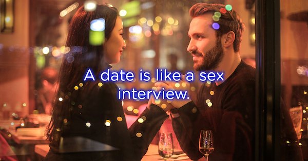 мужчины свидание - A date is a sex interview.