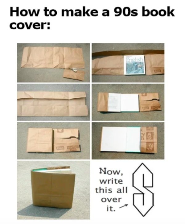 make a 90s book cover - How to make a 90s book cover Bratish Now, write this all over