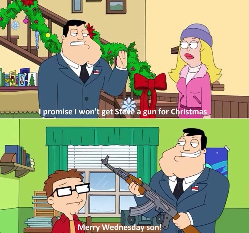 memes - atf meme guy - I promise I won't get Steve'a gun for Christmas Merry Wednesday son!