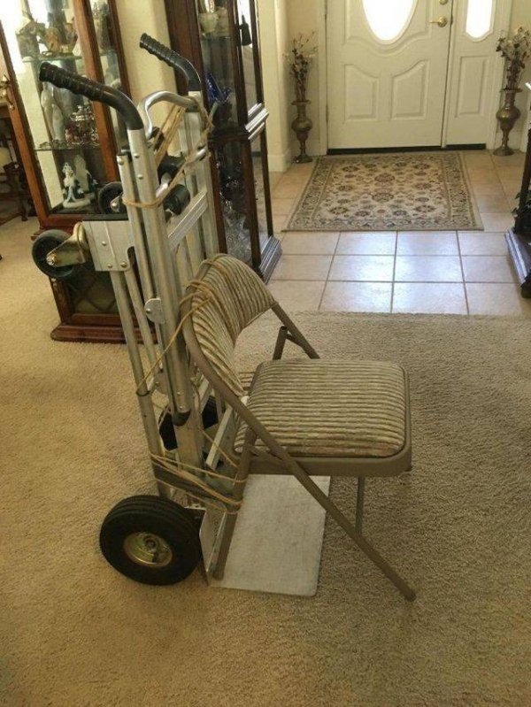 improvised wheelchair