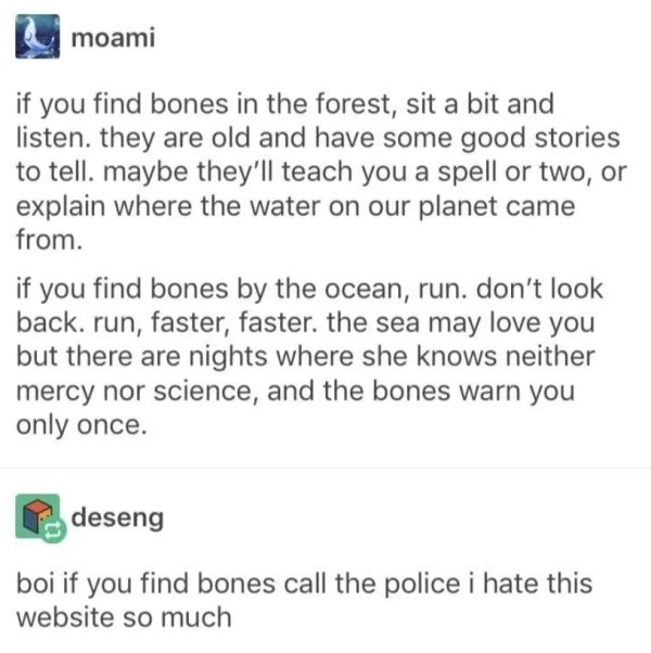 application of mri - moami if you find bones in the forest, sit a bit and listen. they are old and have some good stories to tell. maybe they'll teach you a spell or two, or explain where the water on our planet came from. if you find bones by the ocean, 