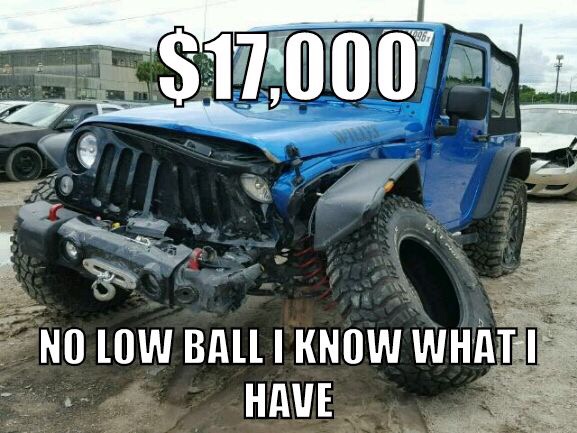 jeep wrangler damage - $17,000 No Low Ball I Know Whati Have