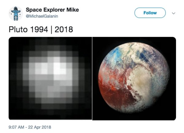 pluto 25 years apart - Space Explorer Mike Pluto 1994 2018