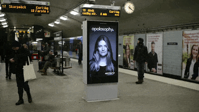 hair raising subway ad
