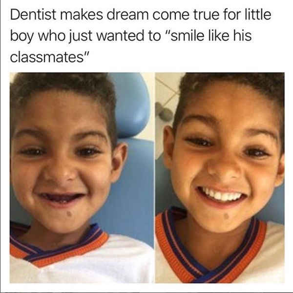 Dentist makes dream come true for little boy who just wanted to "smile his classmates"