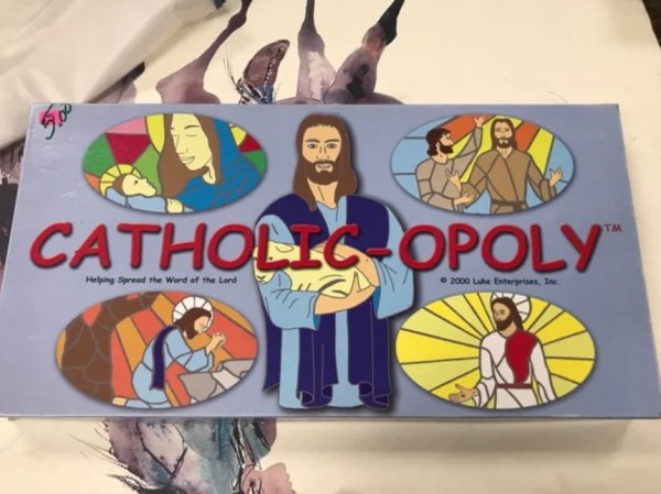 cartoon - Catholic Opoly Helping Spread the Word of the Lord 2000 Luke Enterprises, Ine