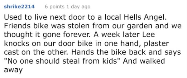 A heart wrenching story about an abused girl and bikers