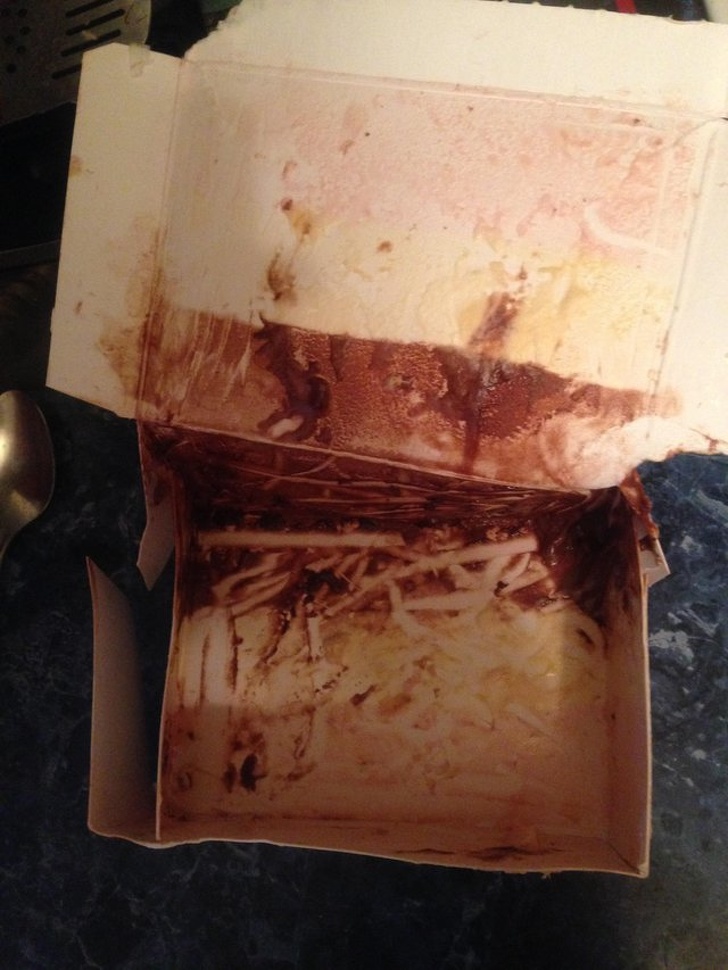 “My husband put this back into our freezer.”