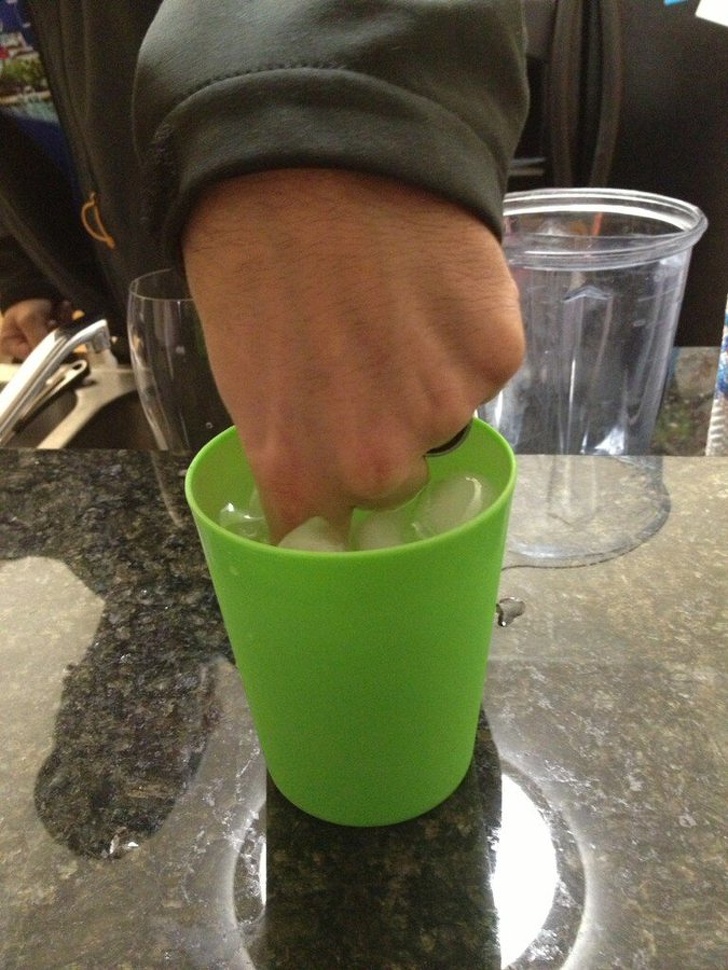 “I asked my husband to stir my drink, and this is what he did. Thank you. Exactly what I had in mind...”