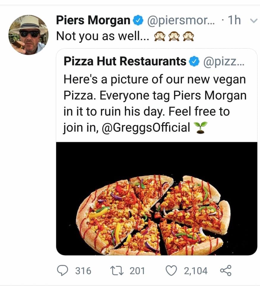 Piers Morgan vs. vegan food