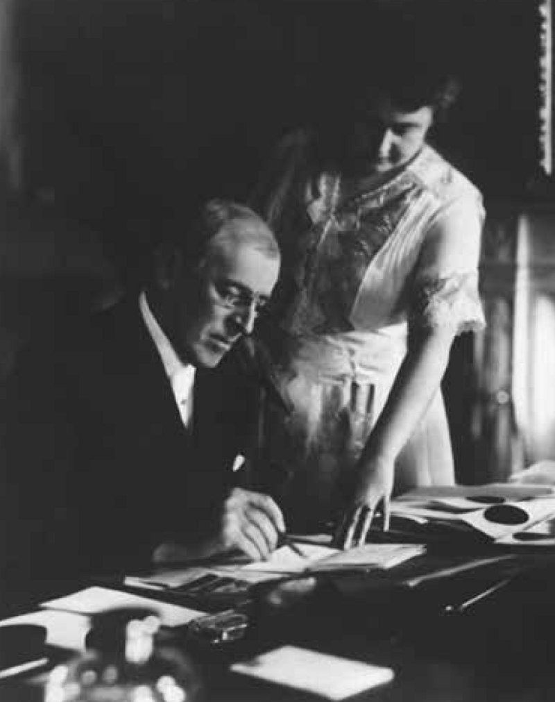 The First Lady Who Ran The Country.

In October 1919, President Woodrow Wilson suffered a stroke that rendered him incapable of governing. Some of us probably know that part. What you might not know, however, is that after his stroke, his wife, First Lady Edith Wilson, decided what matters were important enough to bring to Woodrow’s attention, essentially giving her the unofficial role of president until Warren Harding took over in 1921. Because Woodrow never technically resigned, the vice president at the time, Thomas Marshall, could not take over, and Wilson instead decided to allow his wife to govern for some time.
