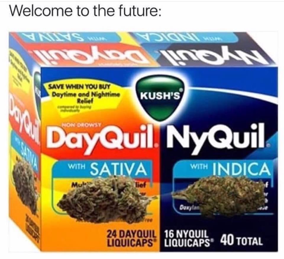dayquil nyquil weed - Welcome to the future Save When You Buy Daytime and Nighttime Rebel Kush'S On Drowsy DayQuill NyQuil With Sativa With Indica Don 24 Dayquil 16 Nyquil Liquicaps Liquicaps 40 Total
