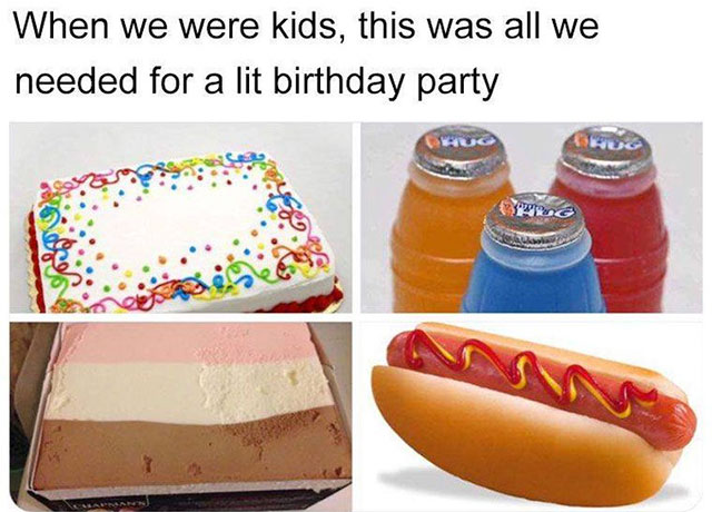 growing up in the 70s memories - When we were kids, this was all we needed for a lit birthday party