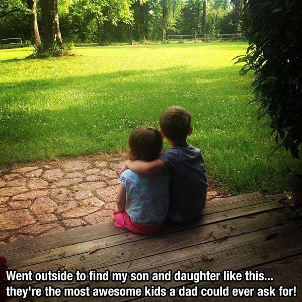 nature - Went outside to find my son and daughter this... they're the most awesome kids a dad could ever ask for!