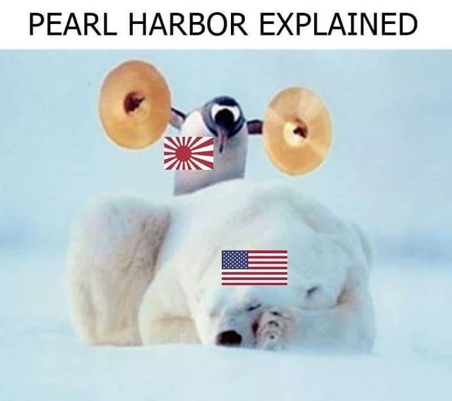 penguin with symbols - Pearl Harbor Explained