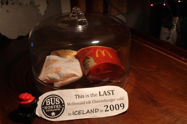 iceland mcdonalds - Bus This is the Last HOSTELMcDonald's Cheeseburger sold in Iceland in 2009 Reykjavik