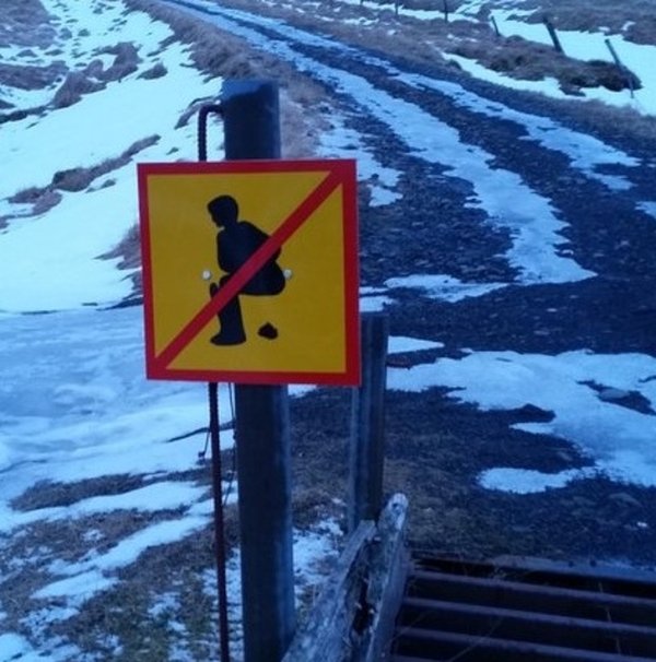 iceland poop sign