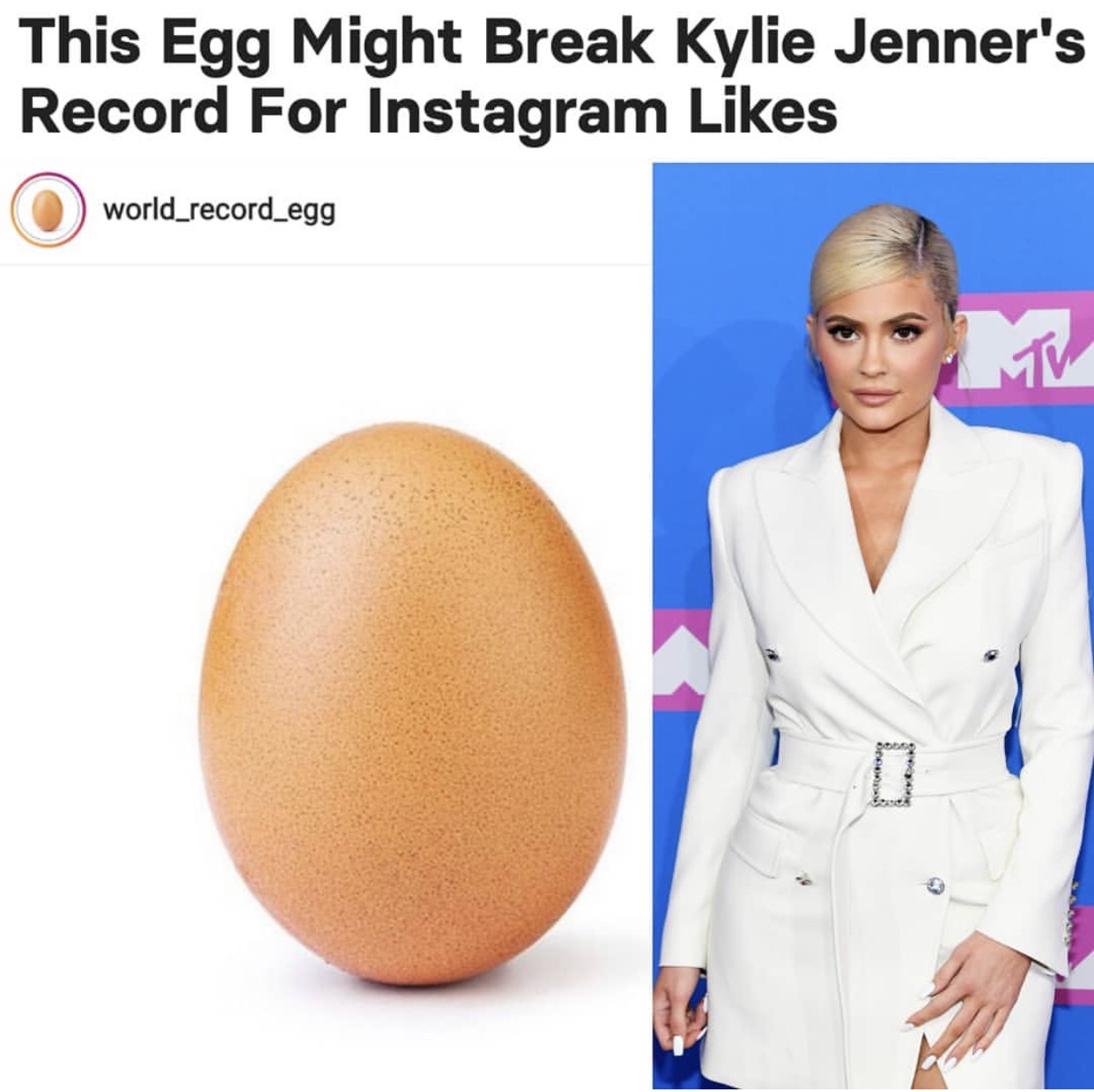 This Egg Might Break Kylie Jenner's Record For Instagram world_record_egg Itv