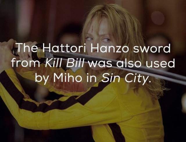 thurman kill bill - The Hattori Hanzo sword from Kill Bill was also used by Miho in Sin City.