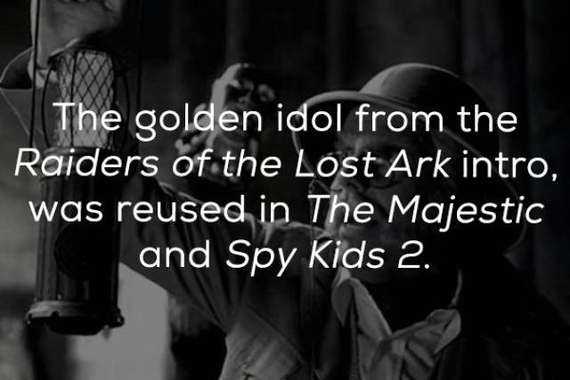 photograph - The golden idol from the Raiders of the Lost Ark intro, was reused in The Majestic and Spy Kids 2.