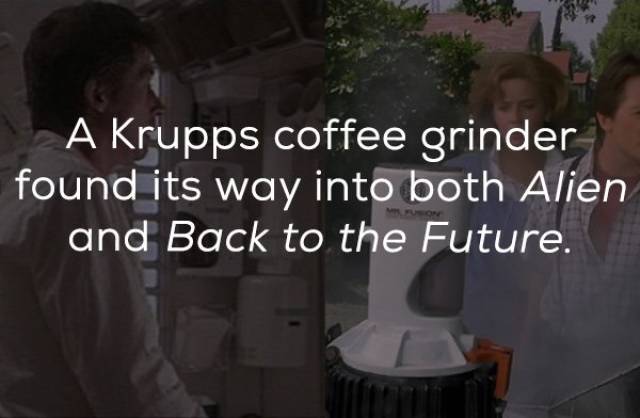 photo caption - A Krupps coffee grinder found its way into both Alien and Back to the Future.