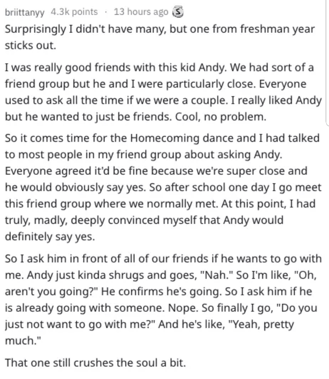 16 Highschool cringe stories