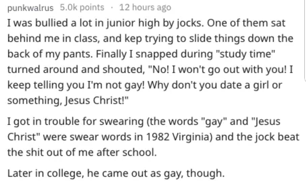 16 Highschool cringe stories