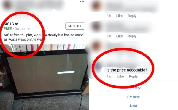 choosing beggars - multimedia - 2h 50" Lg tv Message Free. Dalbeattie 50" tv free to uplift, works perfectly but has no stand as was always on the wa Tv 2h Is the price negotiable? 4 m crested Pm sent Next